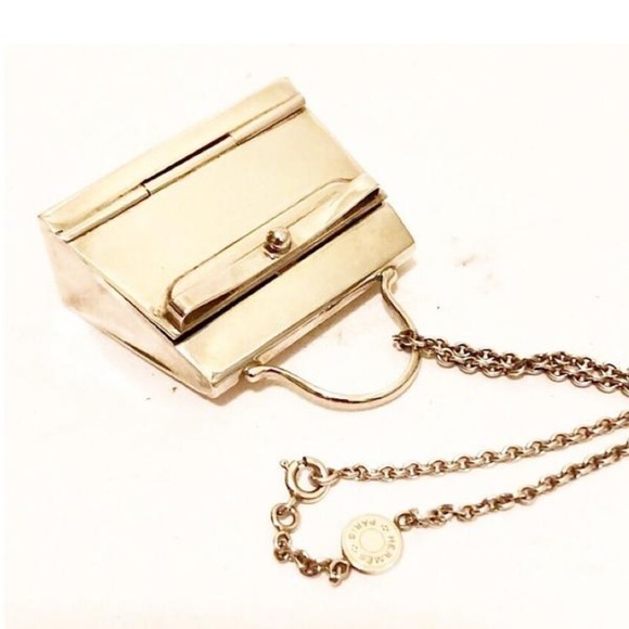 Hermès Vintage sterling silver Kelly necklace